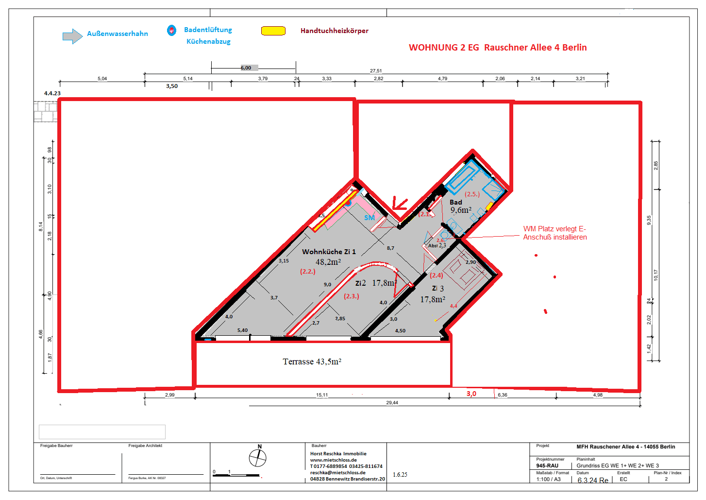 Prenájom bytu 3-izbový 115 m², Rauschener Allee 4, Berlin, Berlín Prenájom bytu 3-izbový 115 m², Rauschener Allee 4, Berlin, Berlín