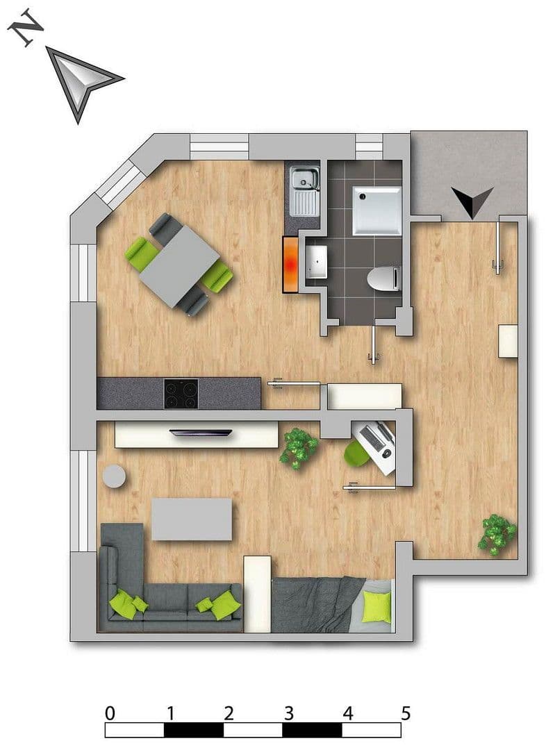 Prenájom bytu 1-izbový 55 m², Graf-Adolf-Str. 11, Wuppertal, Severné Porýnie - Westfálsko Prenájom bytu 1-izbový 55 m², Graf-Adolf-Str. 11, Wuppertal, Severné Porýnie - Westfálsko