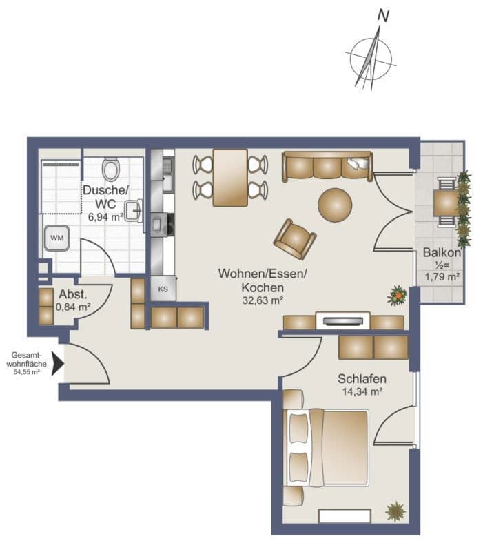 Prenájom bytu 2-izbový 55 m², Ottobrunner Straße 16, München - Ramersdorf Perlach, Bavorsko Prenájom bytu 2-izbový 55 m², Ottobrunner Straße 16, München - Ramersdorf Perlach, Bavorsko