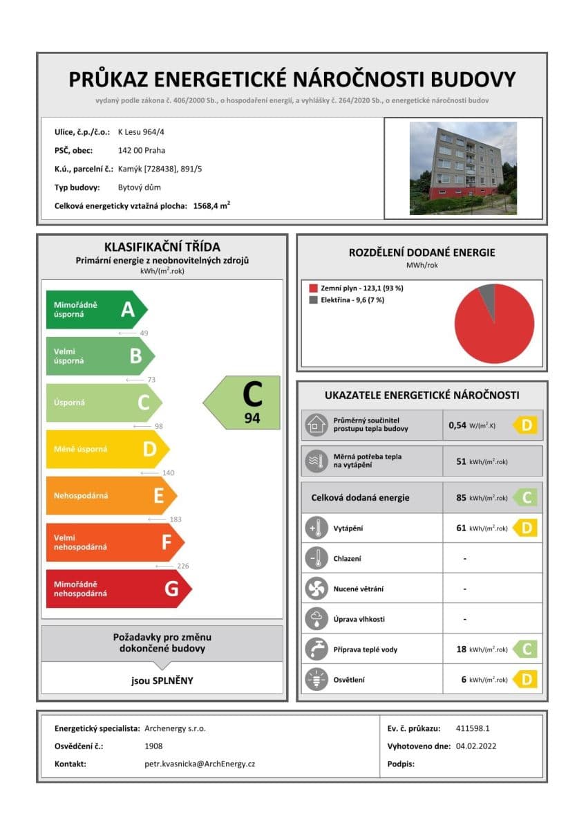 Prenájom bytu 3-izbový 72 m², K Lesu, Praha, Praha Prenájom bytu 3-izbový 72 m², K Lesu, Praha, Praha