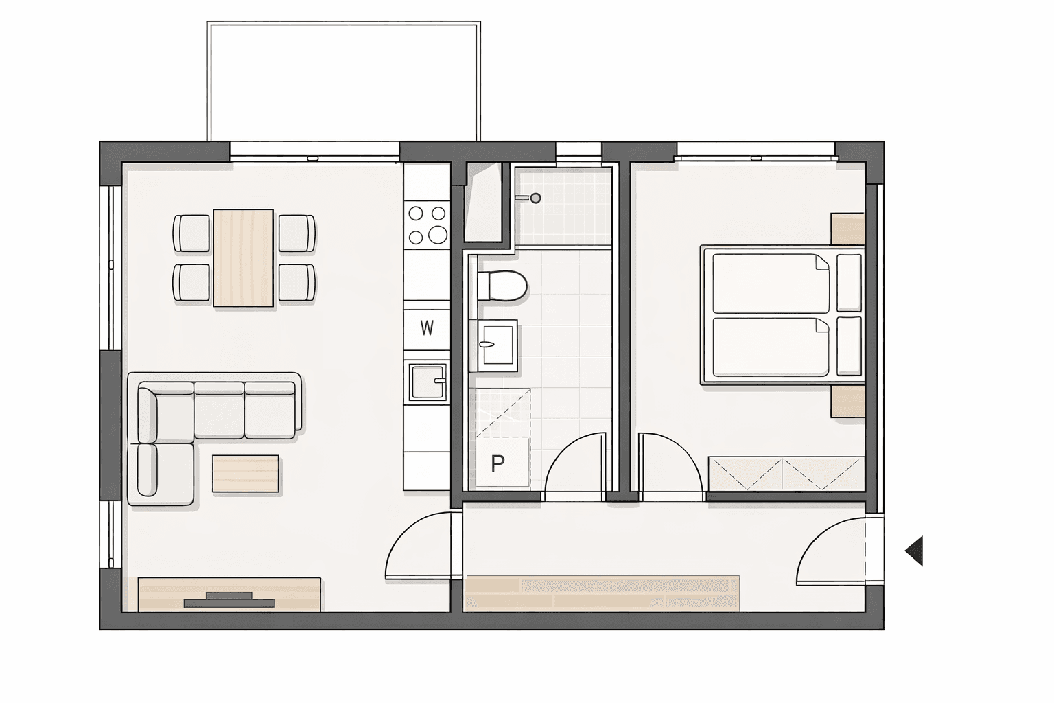 Prenájom bytu 2-izbový 50 m², Podedvorská, Praha, Praha Prenájom bytu 2-izbový 50 m², Podedvorská, Praha, Praha