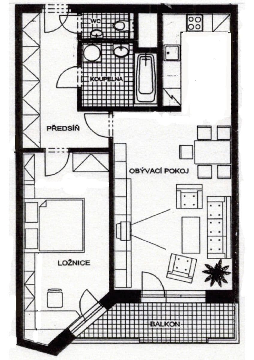 Prenájom bytu 2-izbový 63 m², Patočkova, Praha, Praha Prenájom bytu 2-izbový 63 m², Patočkova, Praha, Praha