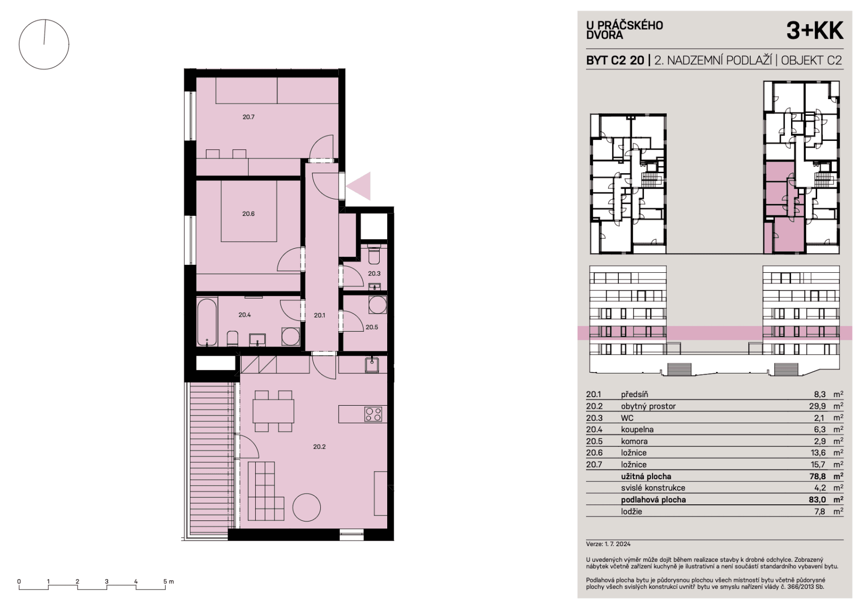 Predaj bytu 3-izbový 83 m², Práčská, Praha, Praha Predaj bytu 3-izbový 83 m², Práčská, Praha, Praha