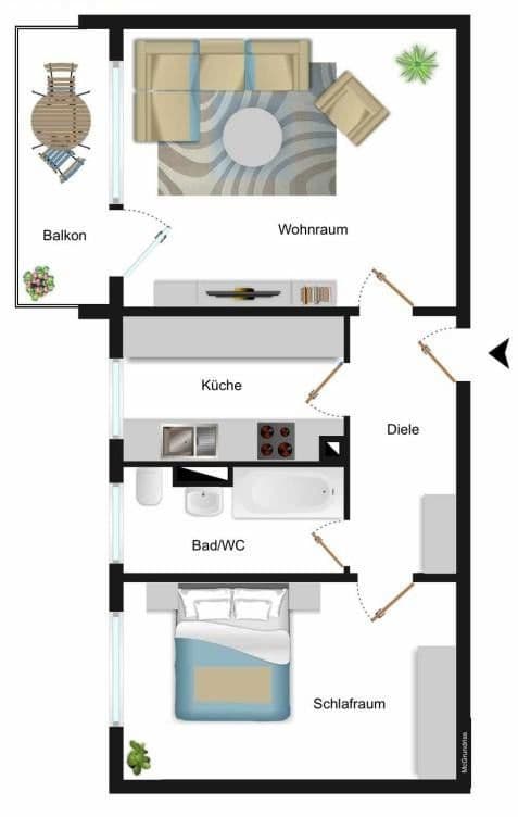 Prenájom bytu 2-izbový 66 m², Bischofsheim, Hesensko Prenájom bytu 2-izbový 66 m², Bischofsheim, Hesensko