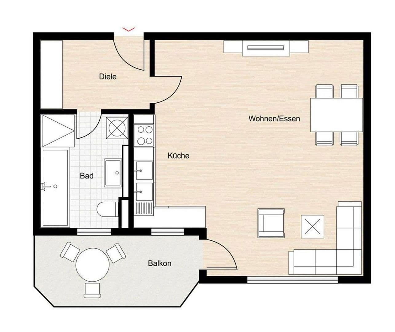 Prenájom bytu 1-izbový 45 m², Bodelschwinghstraße 28, Pforzheim, Bádensko-Wurttembersko Prenájom bytu 1-izbový 45 m², Bodelschwinghstraße 28, Pforzheim, Bádensko-Wurttembersko