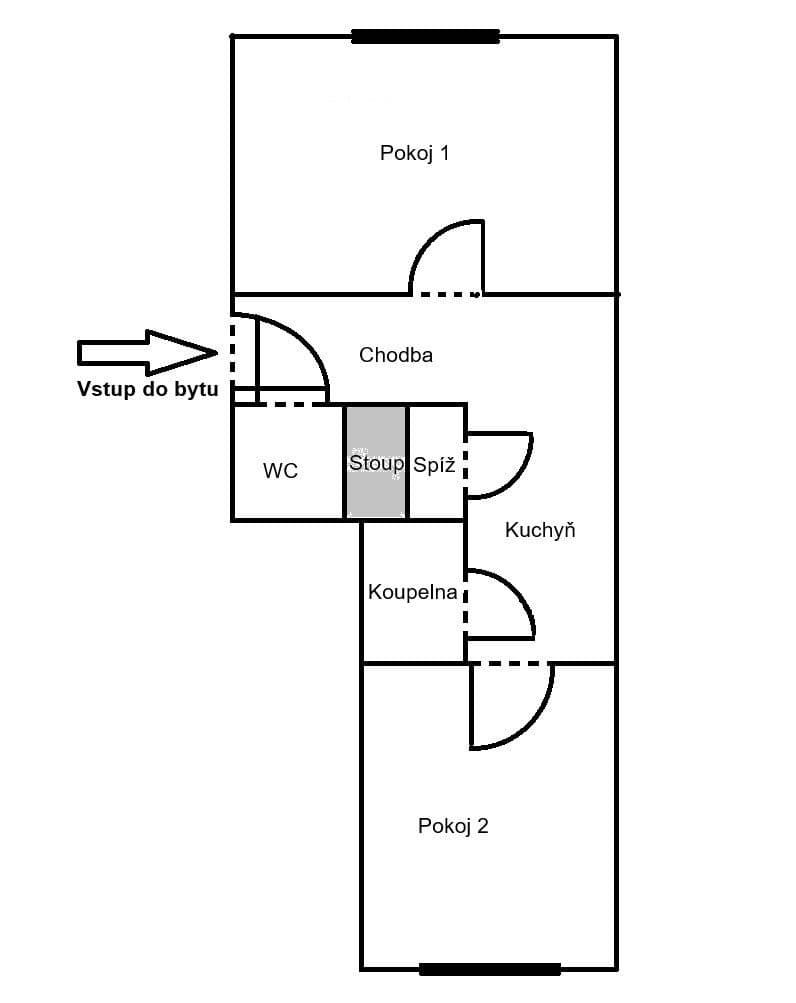 Predaj bytu 2-izbový 54 m², Na Jezerce, Praha, Praha Predaj bytu 2-izbový 54 m², Na Jezerce, Praha, Praha