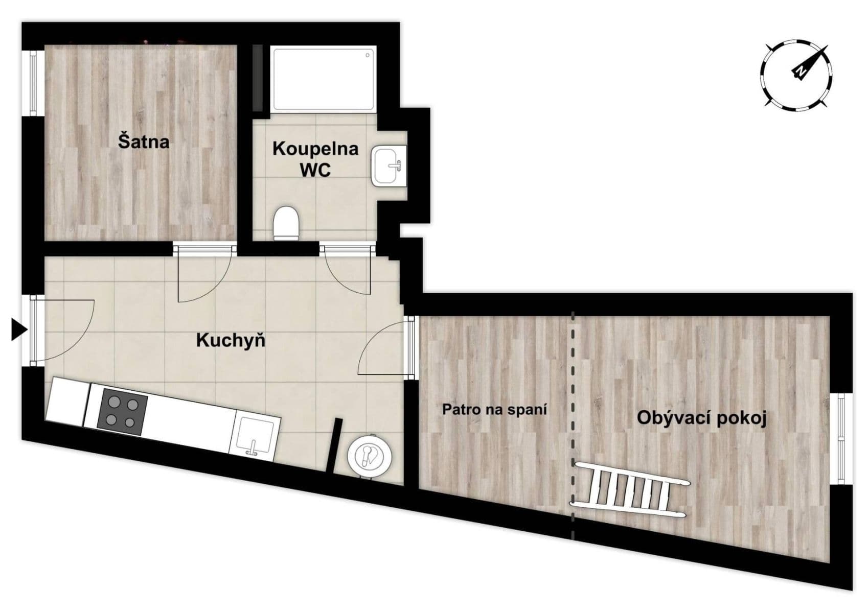 Predaj bytu 1-izbový 38 m², Zenklova, Praha, Praha Predaj bytu 1-izbový 38 m², Zenklova, Praha, Praha