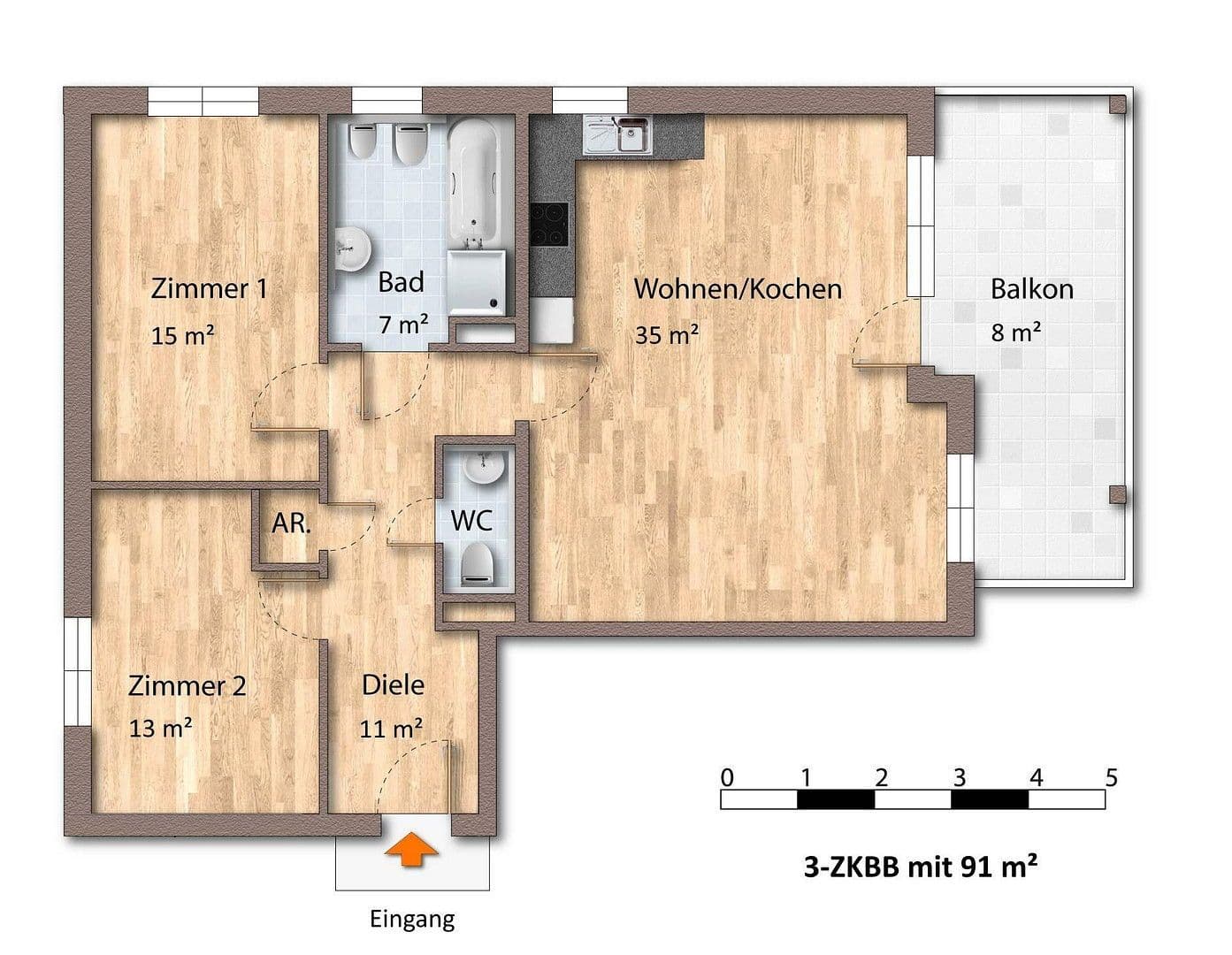 Predaj bytu 3-izbový 91 m², Maintal, Hesensko Predaj bytu 3-izbový 91 m², Maintal, Hesensko