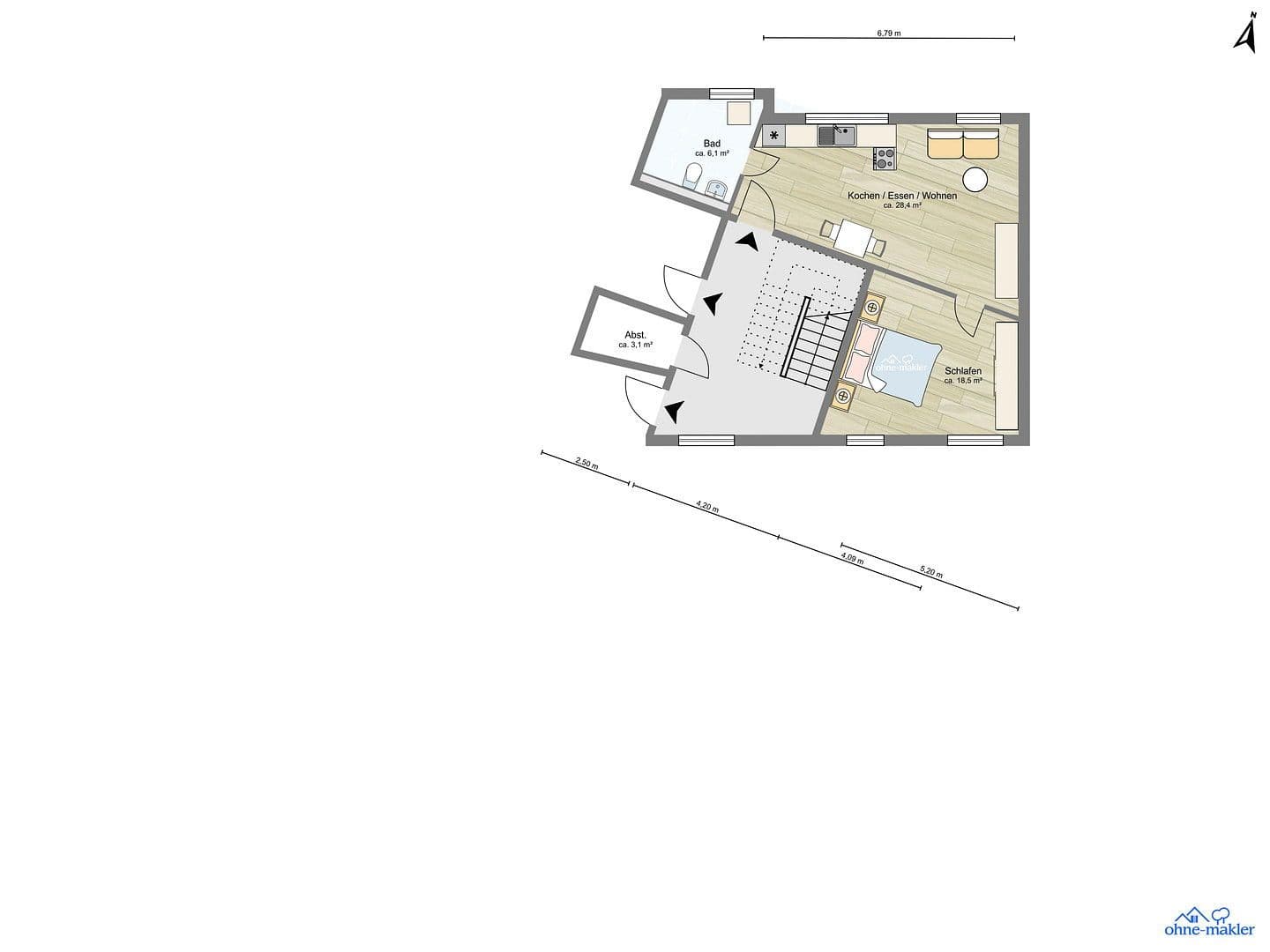 Prenájom bytu 2-izbový 57 m², Eberstadt, Bádensko-Wurttembersko Prenájom bytu 2-izbový 57 m², Eberstadt, Bádensko-Wurttembersko