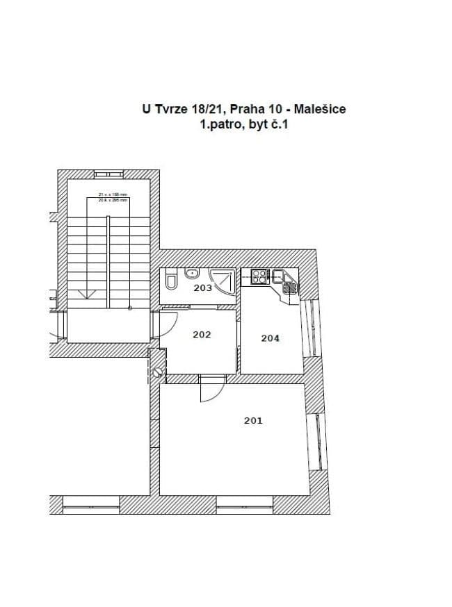 Prenájom bytu 1-izbový 33 m², U Tvrze, Praha, Praha Prenájom bytu 1-izbový 33 m², U Tvrze, Praha, Praha