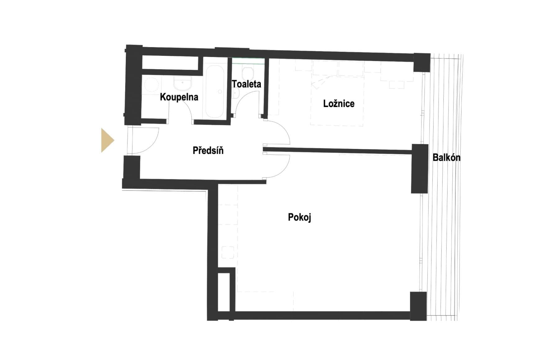 Prenájom bytu 2-izbový 55 m², Bystrcká, Brno, Jihomoravský kraj Prenájom bytu 2-izbový 55 m², Bystrcká, Brno, Jihomoravský kraj