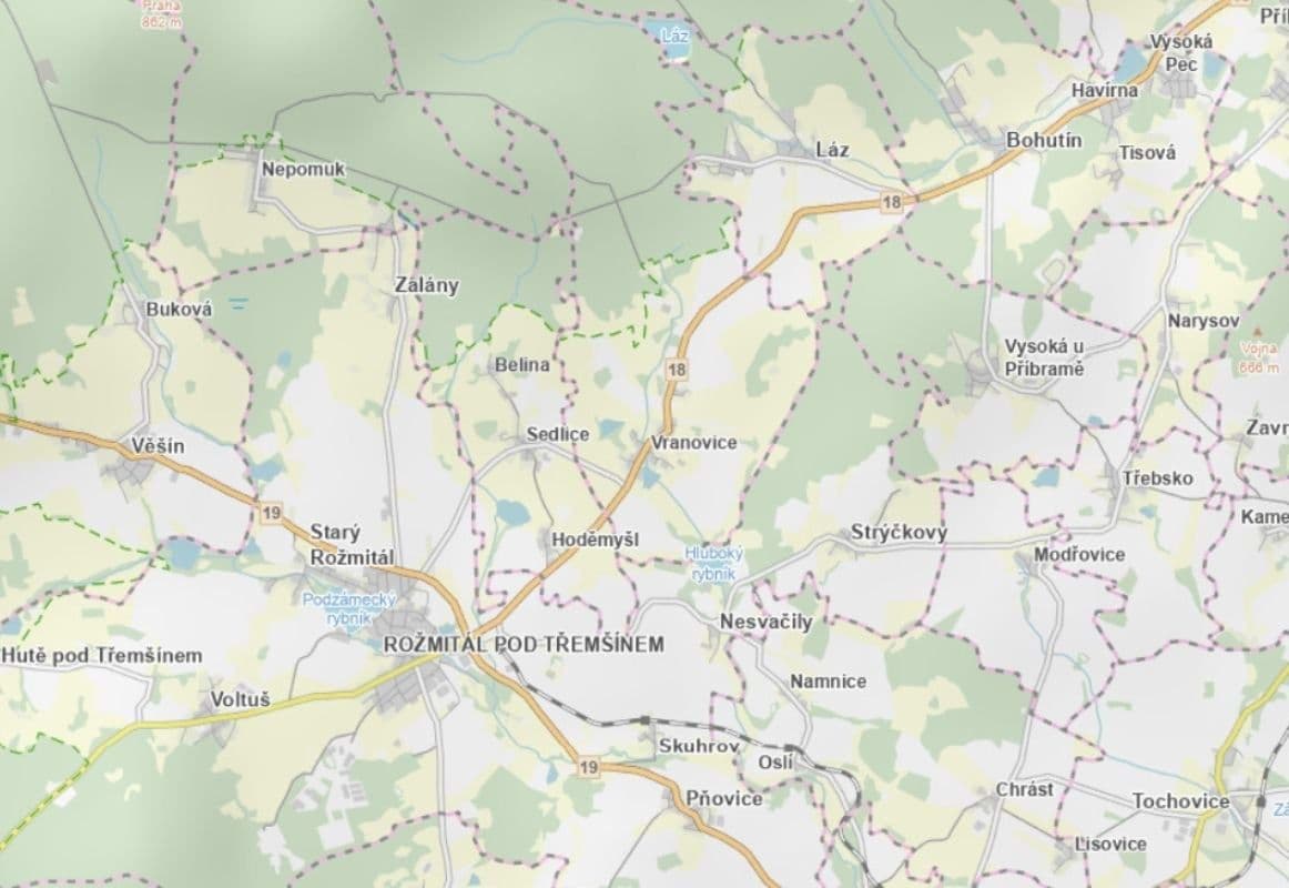 Predaj pozemku 1.759 m², Rožmitál pod Třemšínem, Středočeský kraj Predaj pozemku 1.759 m², Rožmitál pod Třemšínem, Středočeský kraj
