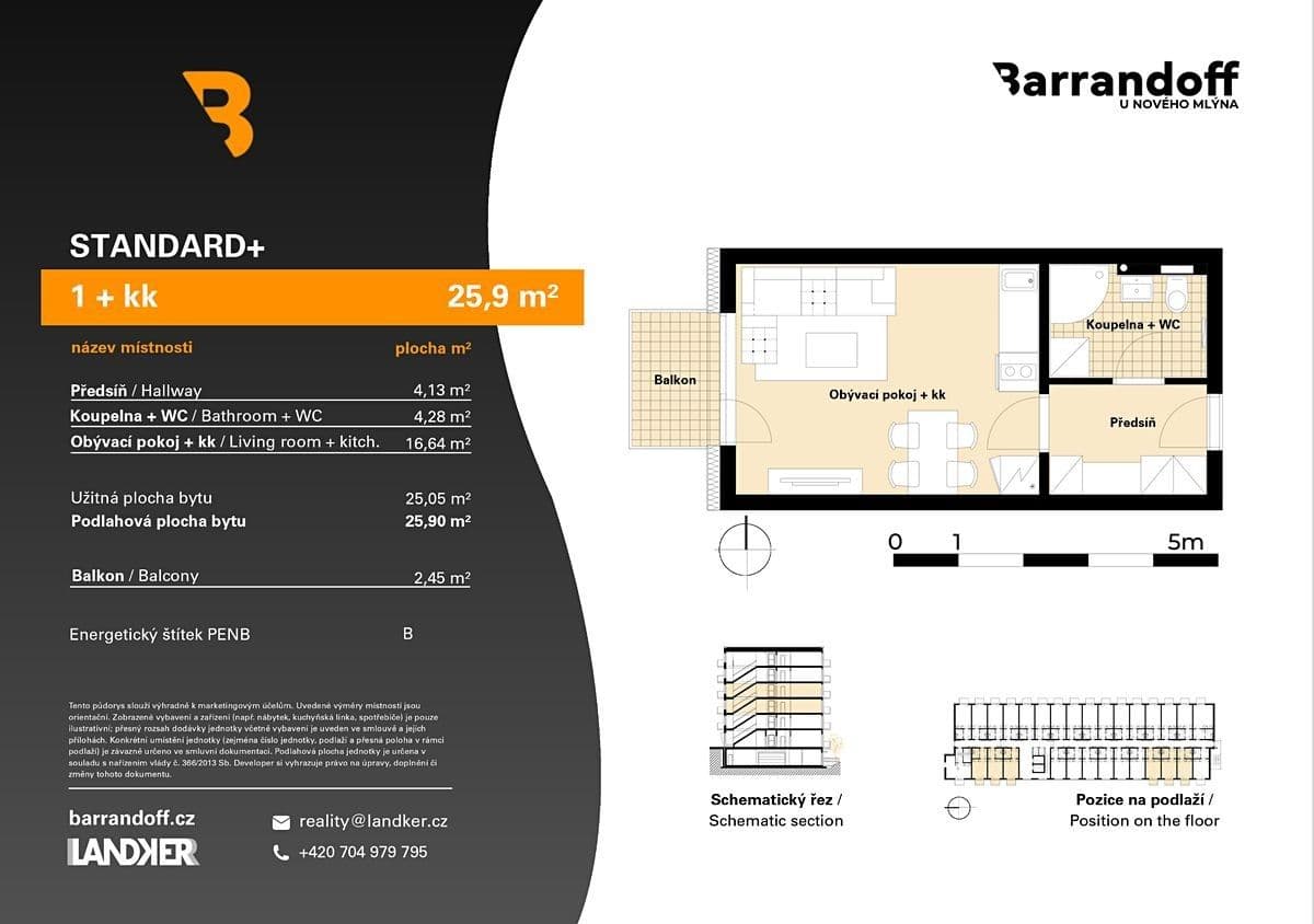 Predaj bytu 1-izbový 26 m², K Barrandovu, Praha, Praha Predaj bytu 1-izbový 26 m², K Barrandovu, Praha, Praha