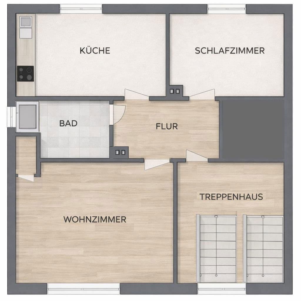 Prenájom bytu 2-izbový 48 m², Bottrop, Severné Porýnie - Westfálsko Prenájom bytu 2-izbový 48 m², Bottrop, Severné Porýnie - Westfálsko