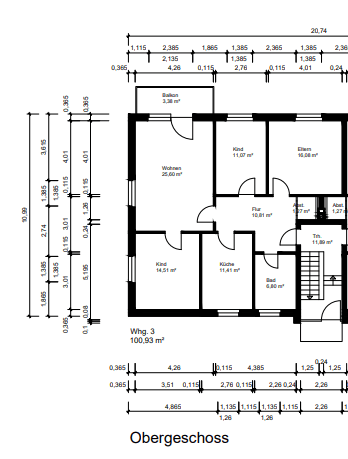 Prenájom bytu 4-izbový 96 m², Breslauer Straße 45, Fürstenau, Dolné Sasko Prenájom bytu 4-izbový 96 m², Breslauer Straße 45, Fürstenau, Dolné Sasko