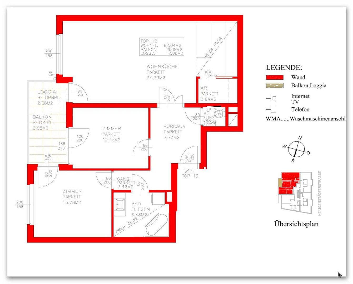 Prenájom bytu 3-izbový 82 m², wien, Viedeň Prenájom bytu 3-izbový 82 m², wien, Viedeň