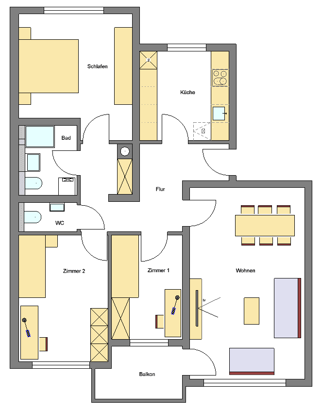 Prenájom bytu 4-izbový 88 m², Sauerweinstr. 8-12, Darmstadt, Hesensko Prenájom bytu 4-izbový 88 m², Sauerweinstr. 8-12, Darmstadt, Hesensko