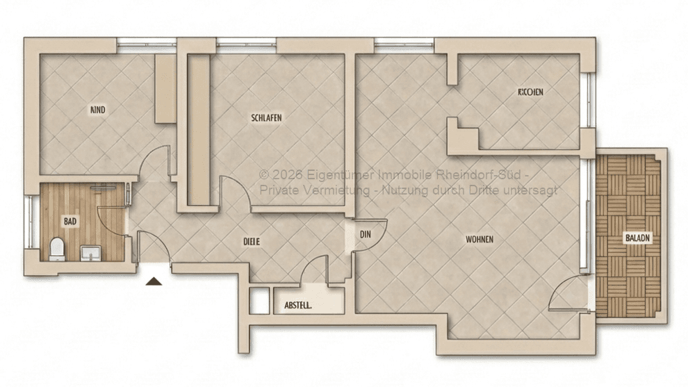 Prenájom bytu 3-izbový 75 m², Leverkusen, Severné Porýnie - Westfálsko Prenájom bytu 3-izbový 75 m², Leverkusen, Severné Porýnie - Westfálsko