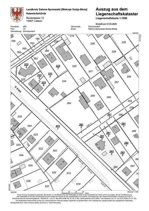Predaj pozemku 2.318 m², Otto-Krien-Strasse/Ecke Miersdorfer-Strasse, Schulzendorf, Brandenbursko Predaj pozemku 2.318 m², Otto-Krien-Strasse/Ecke Miersdorfer-Strasse, Schulzendorf, Brandenbursko