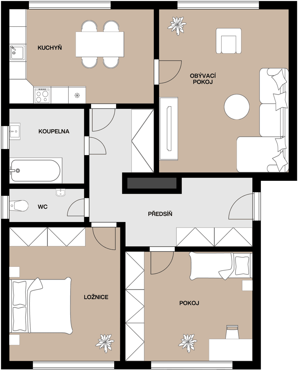 Predaj bytu 3-izbový 83 m², Troskotovice, Jihomoravský kraj Predaj bytu 3-izbový 83 m², Troskotovice, Jihomoravský kraj