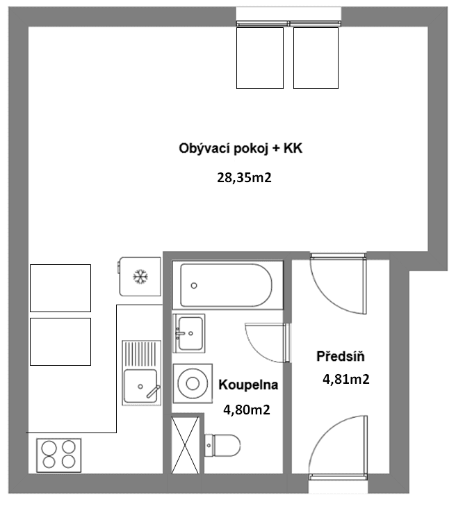 Predaj bytu 1-izbový 38 m², Boloňská, Praha, Praha Predaj bytu 1-izbový 38 m², Boloňská, Praha, Praha