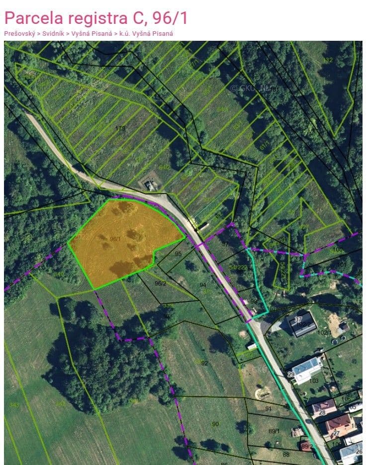 Predaj pozemku 3.131 m², Vyšná Pisaná, Prešovský kraj Predaj pozemku 3.131 m², Vyšná Pisaná, Prešovský kraj