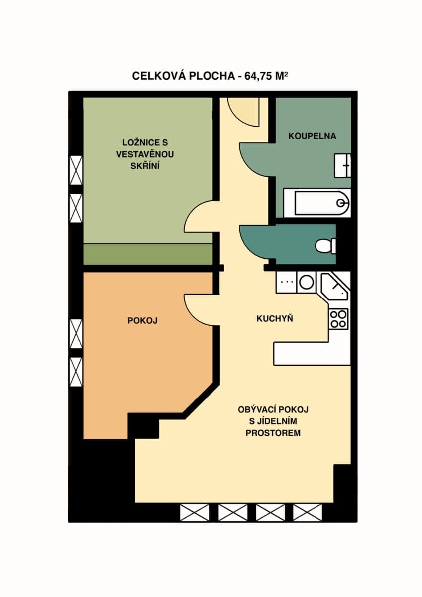 Prenájom bytu 3-izbový 64 m², Handkeho, Olomouc, Olomoucký kraj Prenájom bytu 3-izbový 64 m², Handkeho, Olomouc, Olomoucký kraj