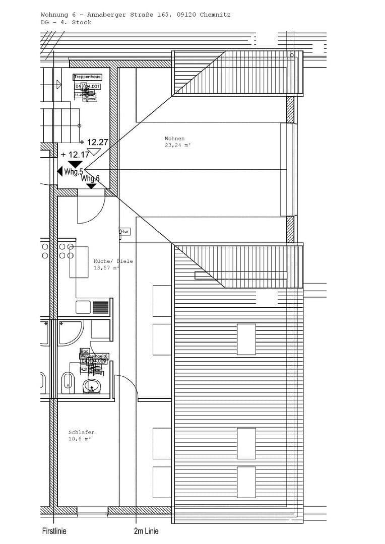 Prenájom bytu 2-izbový 52 m², Annaberger Str 165, Chemnitz, Sasko Prenájom bytu 2-izbový 52 m², Annaberger Str 165, Chemnitz, Sasko