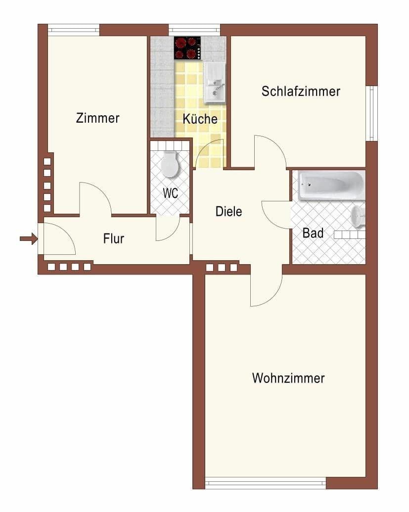 Prenájom bytu 3-izbový 64 m², Melissenweg 20, Linz, Horné Rakúsko Prenájom bytu 3-izbový 64 m², Melissenweg 20, Linz, Horné Rakúsko