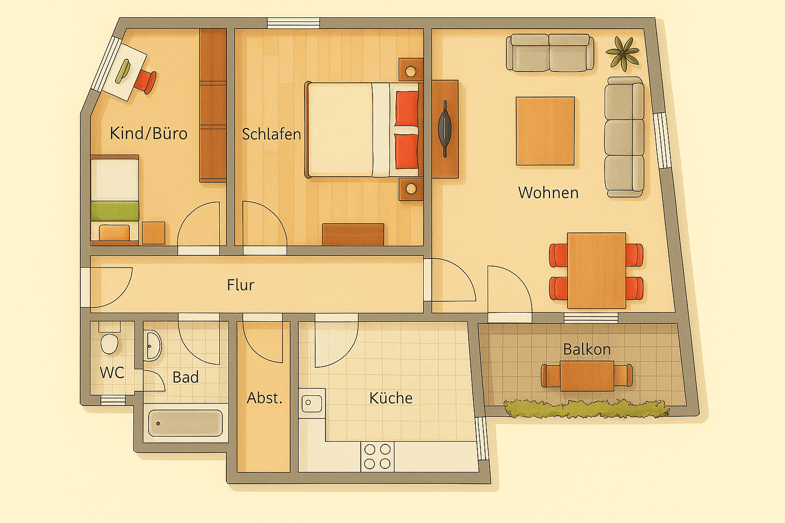 Predaj bytu 3-izbový 88 m², Schweinfurt, Bavorsko Predaj bytu 3-izbový 88 m², Schweinfurt, Bavorsko