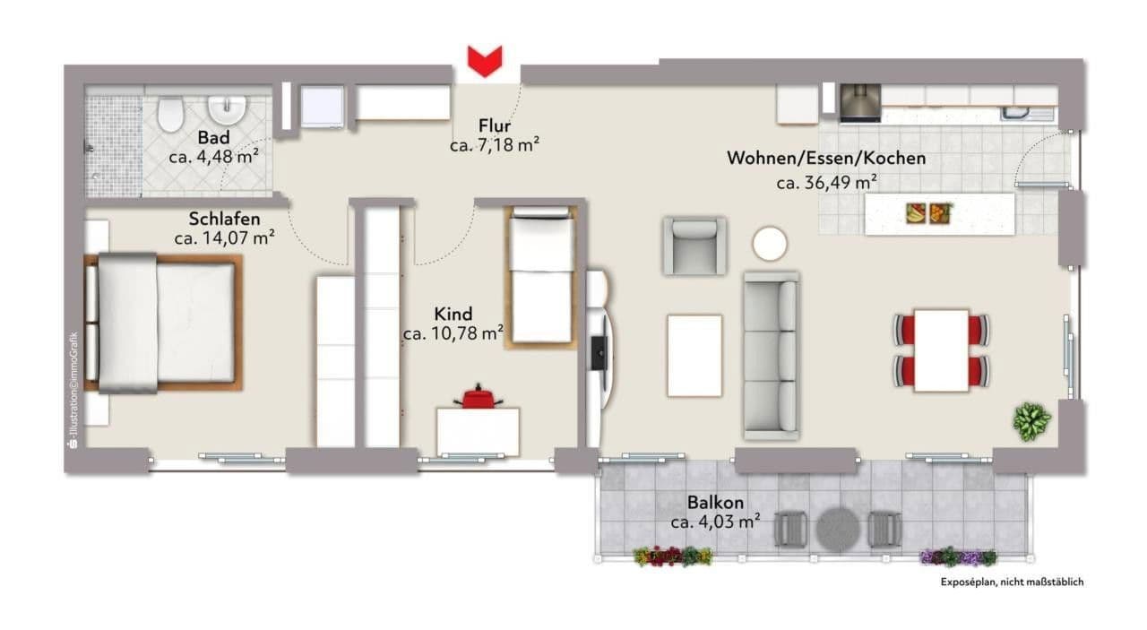 Predaj bytu 3-izbový 77 m², Dorfen, Bavorsko Predaj bytu 3-izbový 77 m², Dorfen, Bavorsko