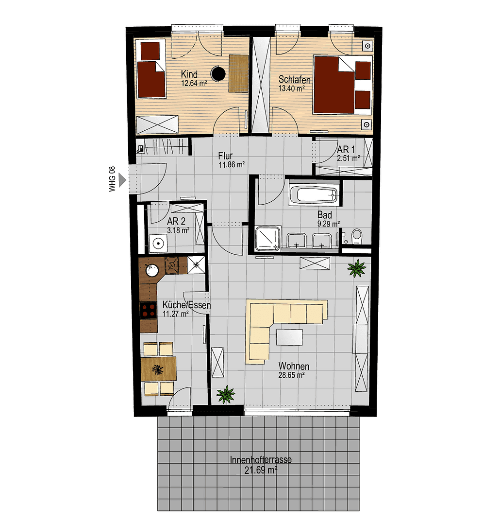 Predaj bytu 3-izbový 104 m², Franz-Marc-Straße 1, Puchheim-Bahnhof, Bavorsko Predaj bytu 3-izbový 104 m², Franz-Marc-Straße 1, Puchheim-Bahnhof, Bavorsko
