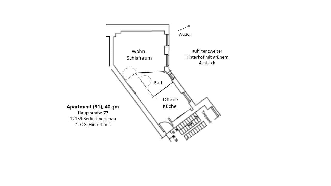 Predaj bytu 1-izbový 40 m², Haupstraße 77, Berlin, Berlín Predaj bytu 1-izbový 40 m², Haupstraße 77, Berlin, Berlín
