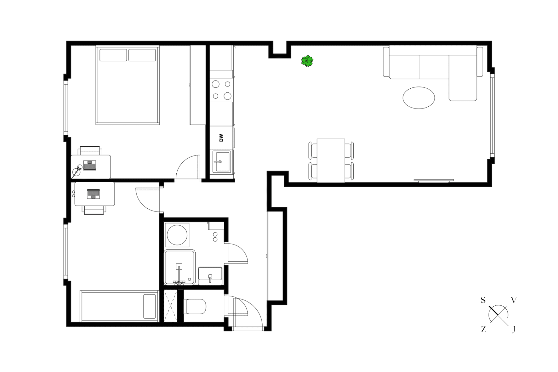 Predaj bytu 3-izbový 55 m², Kavkazská, Praha, Praha Predaj bytu 3-izbový 55 m², Kavkazská, Praha, Praha