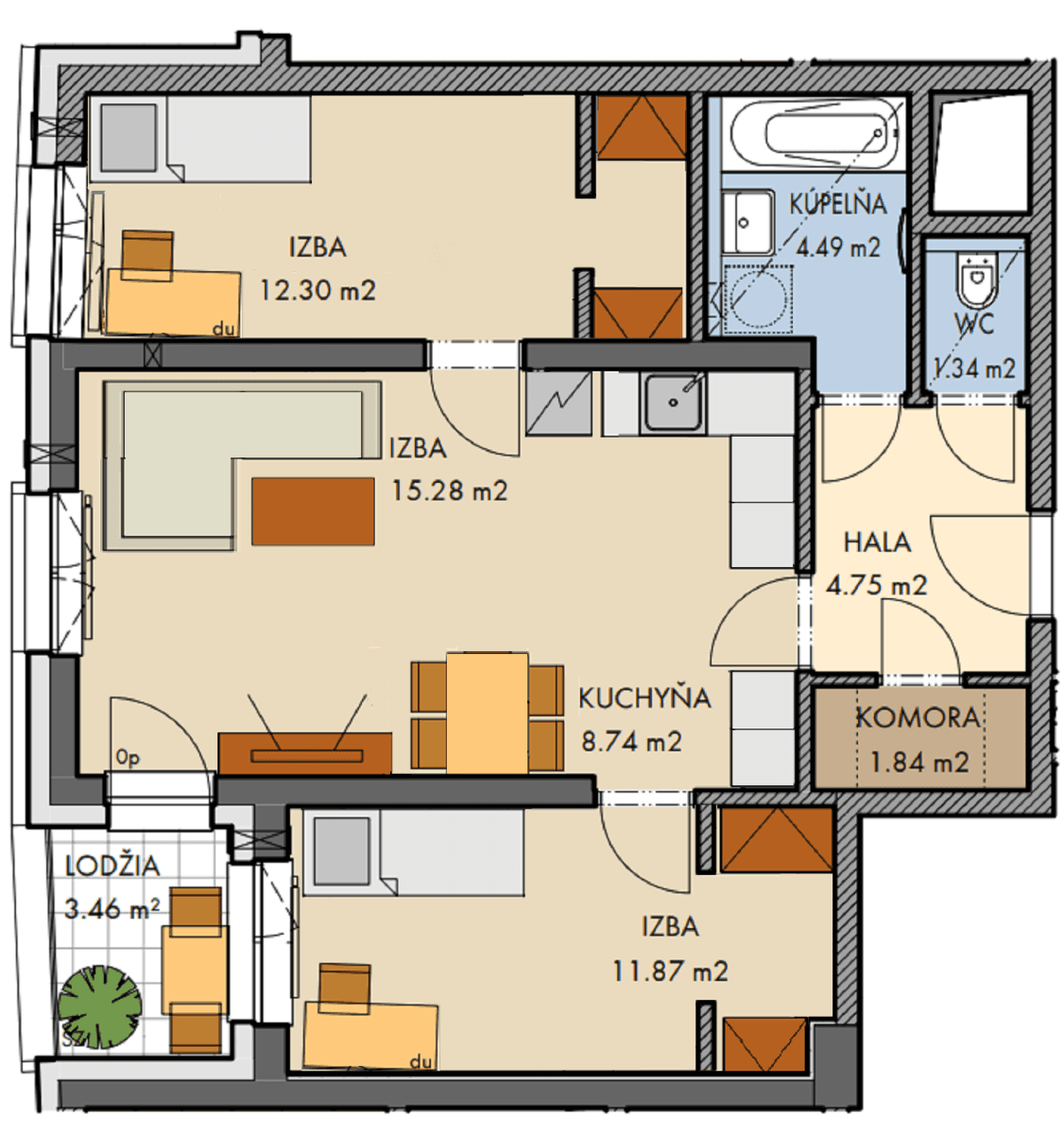 Prenájom bytu 3-izbový 64 m², Šancová, Bratislava - mestská časť Staré Mesto, Bratislavský kraj Prenájom bytu 3-izbový 64 m², Šancová, Bratislava - mestská časť Staré Mesto, Bratislavský kraj