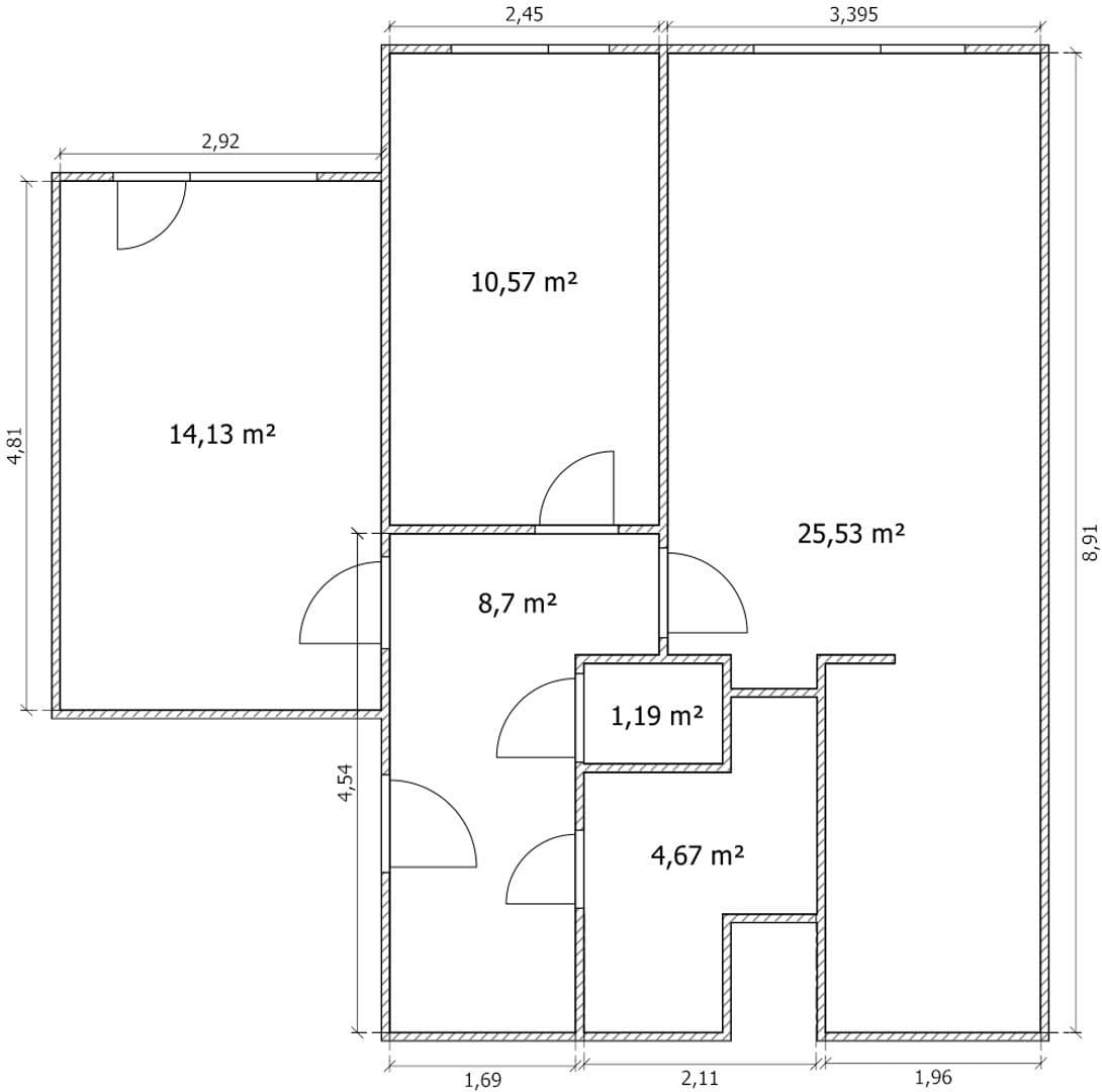 Prenájom bytu 3-izbový 65 m², Rezlerova, Praha, Praha Prenájom bytu 3-izbový 65 m², Rezlerova, Praha, Praha