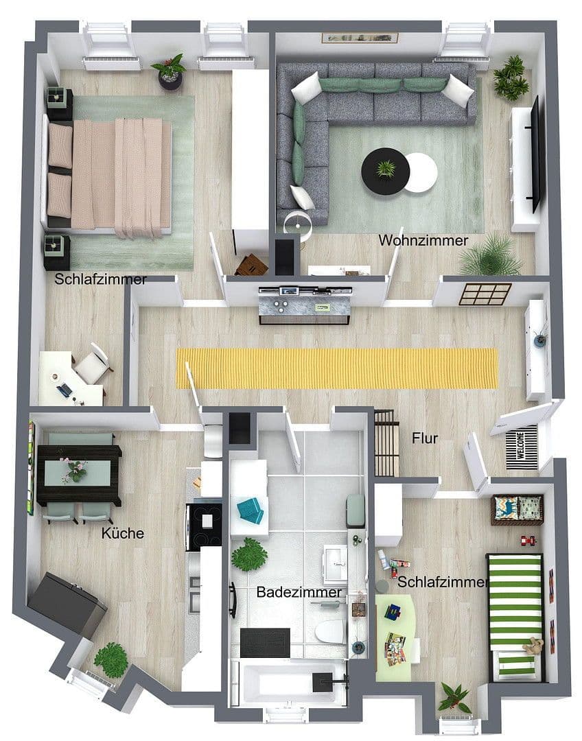 Prenájom bytu 3-izbový 84 m², Chemnitzer Str. 72, Meerane, Sasko Prenájom bytu 3-izbový 84 m², Chemnitzer Str. 72, Meerane, Sasko