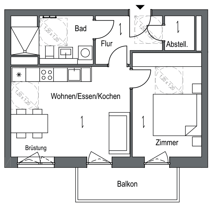Prenájom bytu 2-izbový 52 m², Parkstr 15, Berlin, Berlín Prenájom bytu 2-izbový 52 m², Parkstr 15, Berlin, Berlín