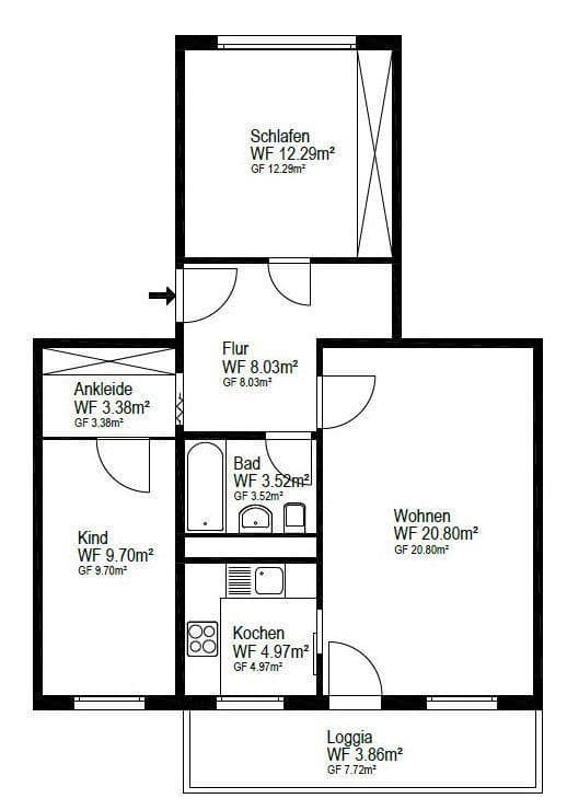 Predaj bytu 3-izbový 67 m², Dresden, Sasko Predaj bytu 3-izbový 67 m², Dresden, Sasko