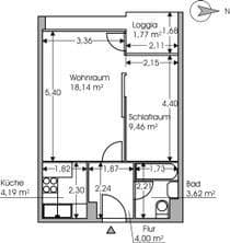 Prenájom bytu 2-izbový 41 m², Schlangenbader Str. 14, Berlin, Berlín Prenájom bytu 2-izbový 41 m², Schlangenbader Str. 14, Berlin, Berlín