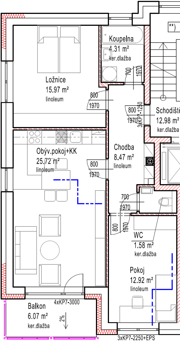 Predaj bytu 3-izbový 68 m², Palackého, Tachov, Plzeňský kraj Predaj bytu 3-izbový 68 m², Palackého, Tachov, Plzeňský kraj
