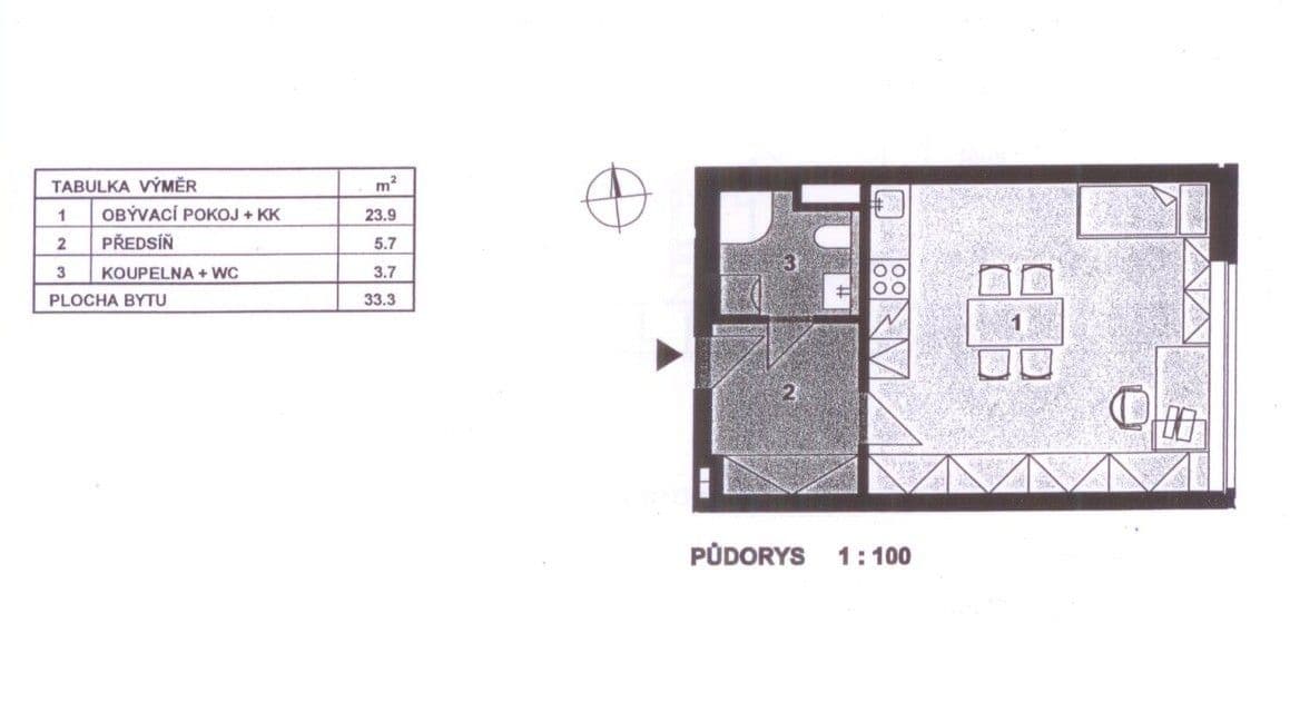 Prenájom bytu 1-izbový 33 m², Osadní, Praha, Praha Prenájom bytu 1-izbový 33 m², Osadní, Praha, Praha