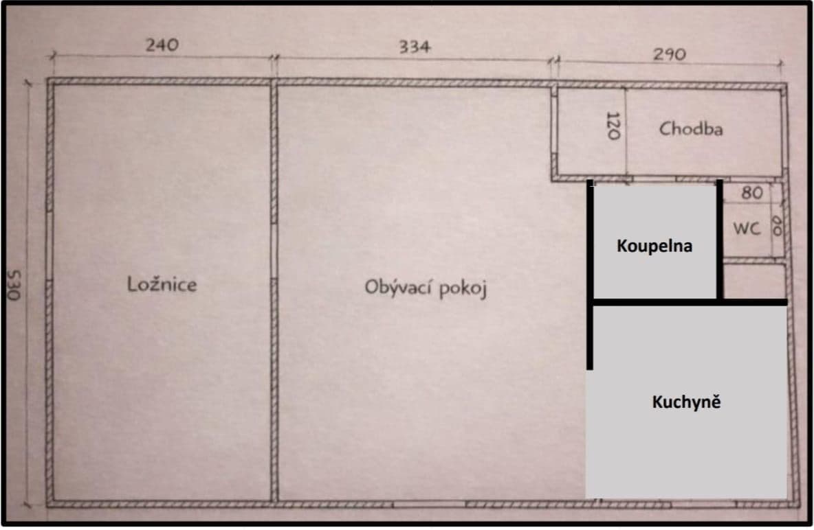 Prenájom bytu 2-izbový 44 m², Dětská, Praha, Praha Prenájom bytu 2-izbový 44 m², Dětská, Praha, Praha