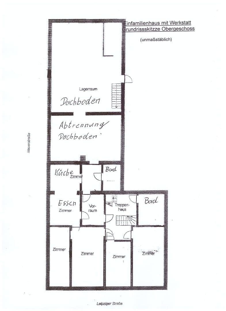 Predaj domu 240 m², pozemek 464 m², Leipziger Straße 50, Kemberg, Sasko-Anhaltsko Predaj domu 240 m², pozemek 464 m², Leipziger Straße 50, Kemberg, Sasko-Anhaltsko