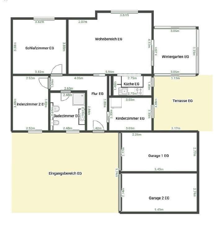 Prenájom bytu 3-izbový 90 m², Bad Griesbach i.Rottal, Bavorsko Prenájom bytu 3-izbový 90 m², Bad Griesbach i.Rottal, Bavorsko