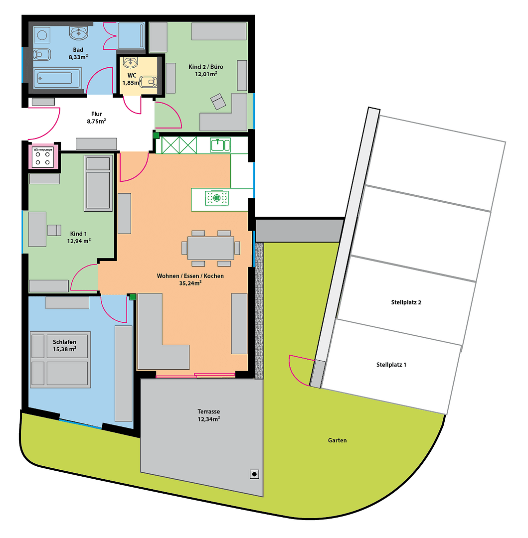 Predaj bytu 4-izbový 102 m², Feucht, Bavorsko Predaj bytu 4-izbový 102 m², Feucht, Bavorsko