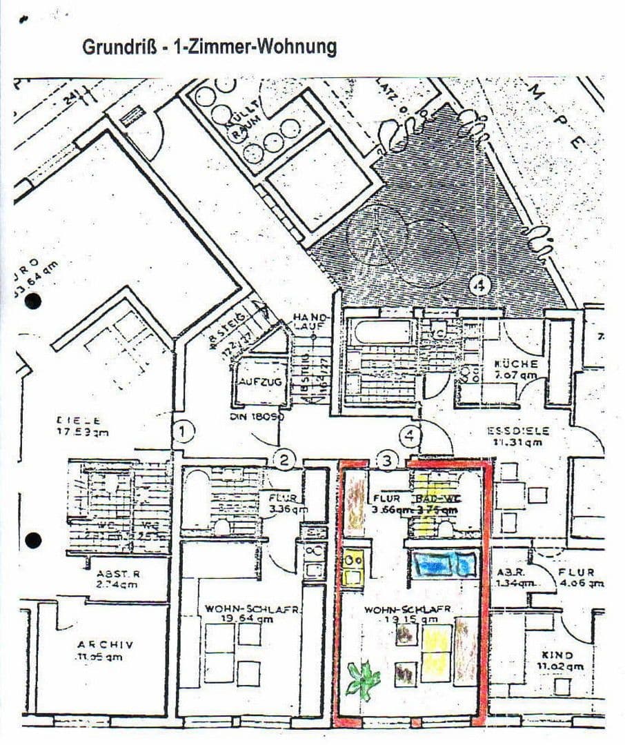 Prenájom bytu 1-izbový 27 m², Nürnberg, Bavorsko Prenájom bytu 1-izbový 27 m², Nürnberg, Bavorsko