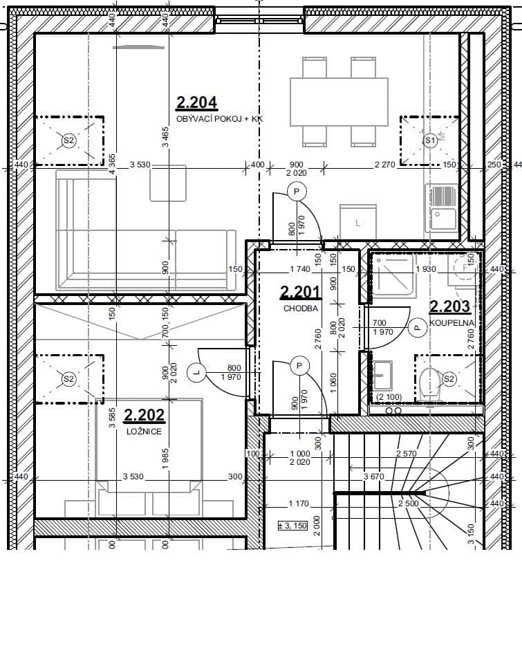 Prenájom bytu 2-izbový 50 m², Za Humny, Chyňava, Středočeský kraj Prenájom bytu 2-izbový 50 m², Za Humny, Chyňava, Středočeský kraj
