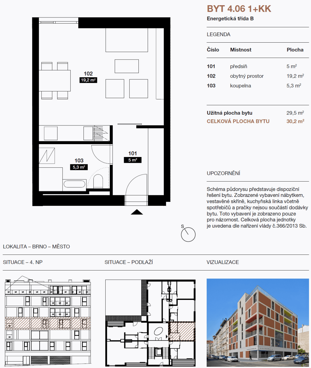Prenájom bytu 1-izbový 30 m², Auerswaldova, Brno, Jihomoravský kraj Prenájom bytu 1-izbový 30 m², Auerswaldova, Brno, Jihomoravský kraj