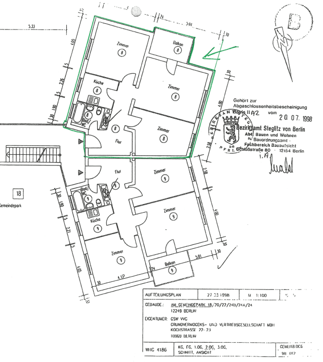 Predaj bytu 3-izbový 76 m², Am Gemeindepark 18, Berlin, Berlín Predaj bytu 3-izbový 76 m², Am Gemeindepark 18, Berlin, Berlín